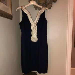 Lord and Taylor Navy Dress